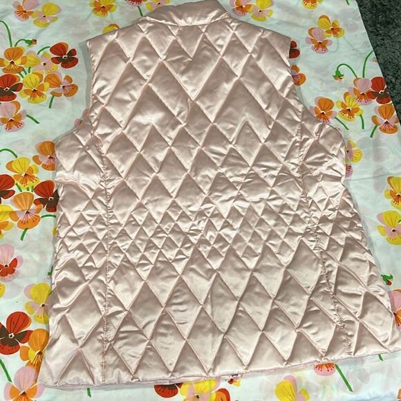 Lands End Pink Puffer Vest - L Pearl Pink - Picture 3 of 13